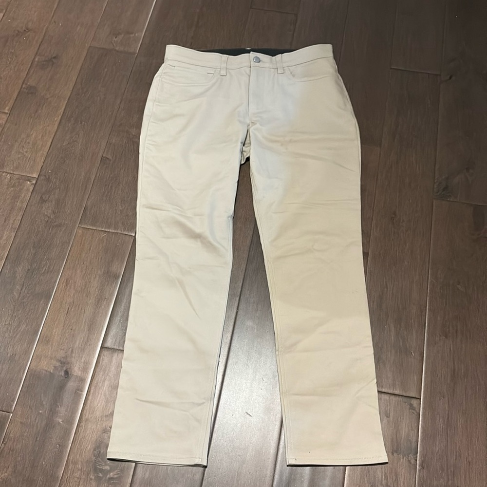 Men’s Calvin klein casual fit dress pants cream colour- 32x30